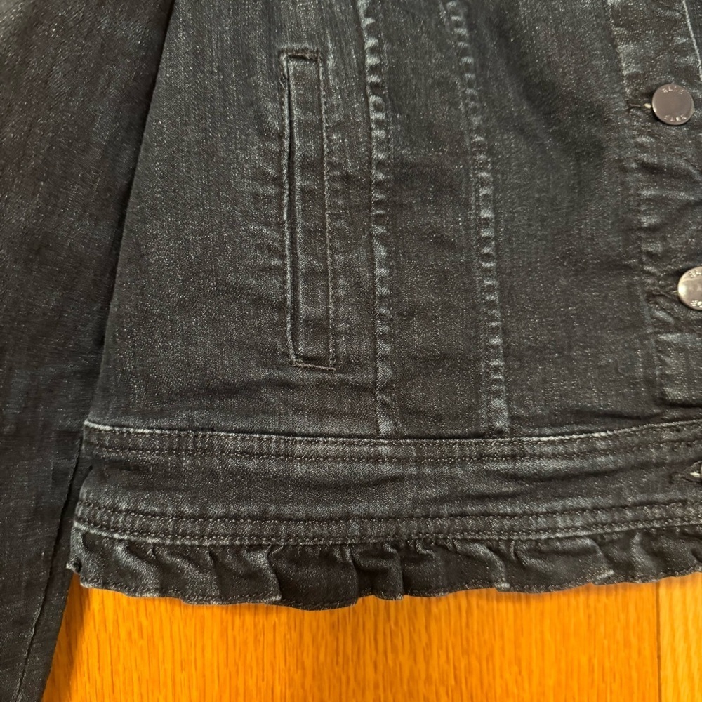 Elle Women's Dark Blue Denim Jacket - Picture 2 of 4
